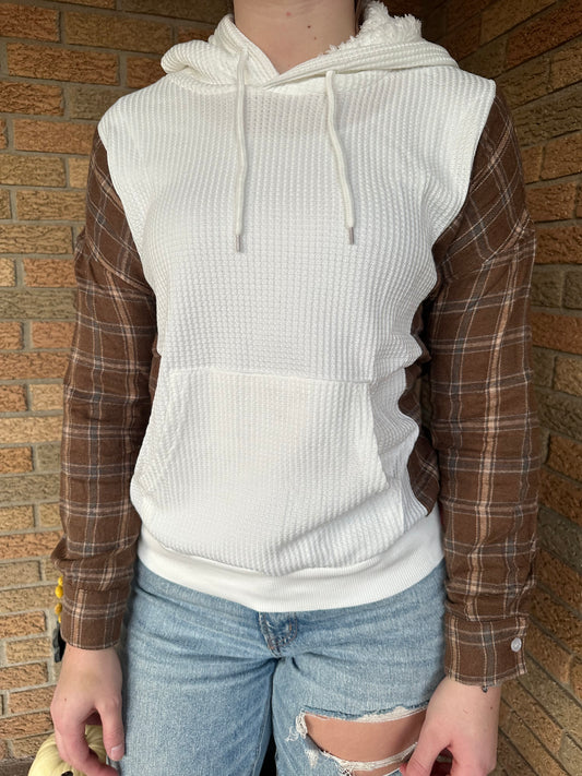 Waffle Patch long Sleeve Hoodie