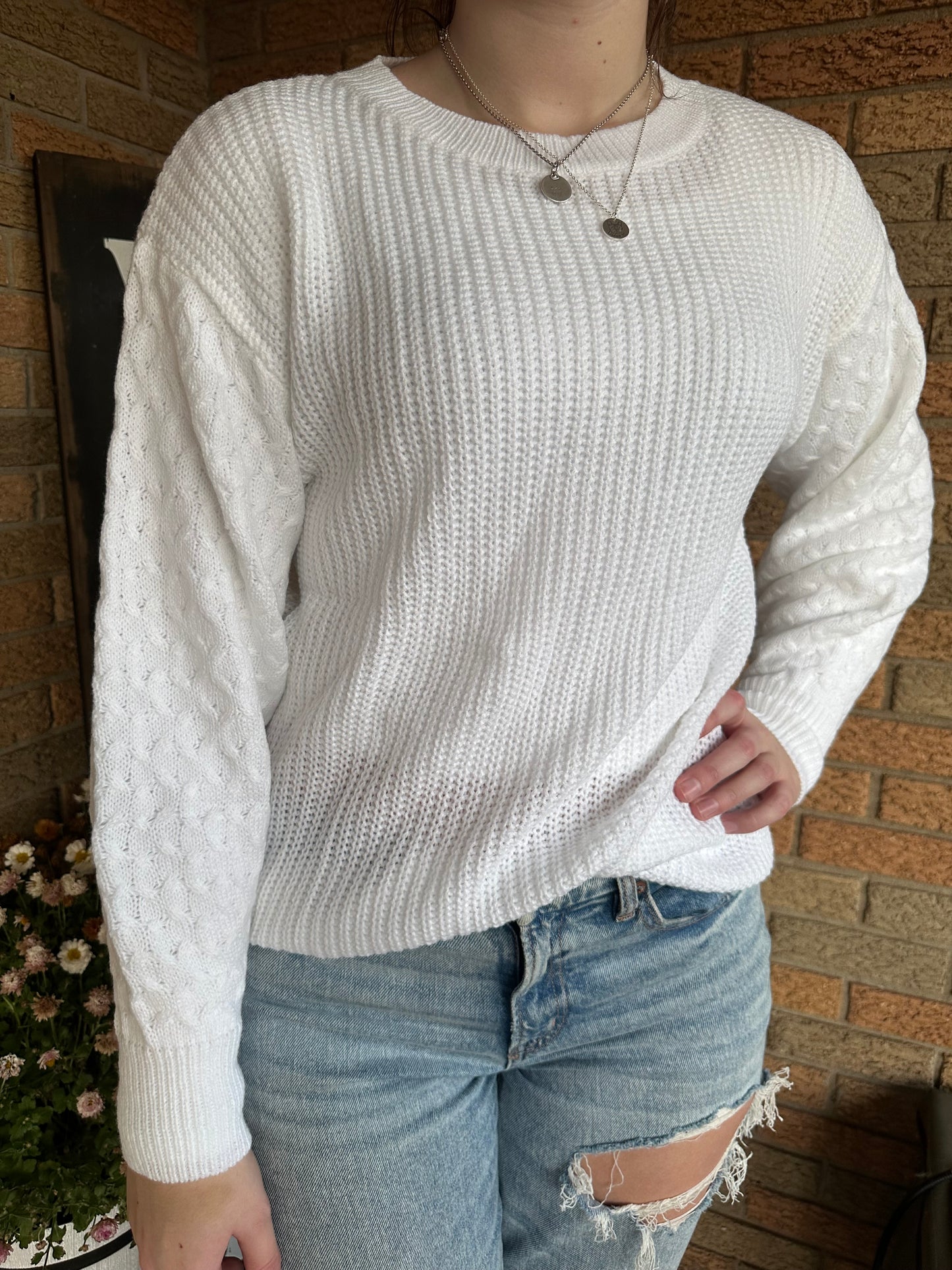 Lantern Sleeve Knit Sweater
