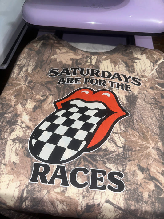 Saturdays are for the Races camo tee