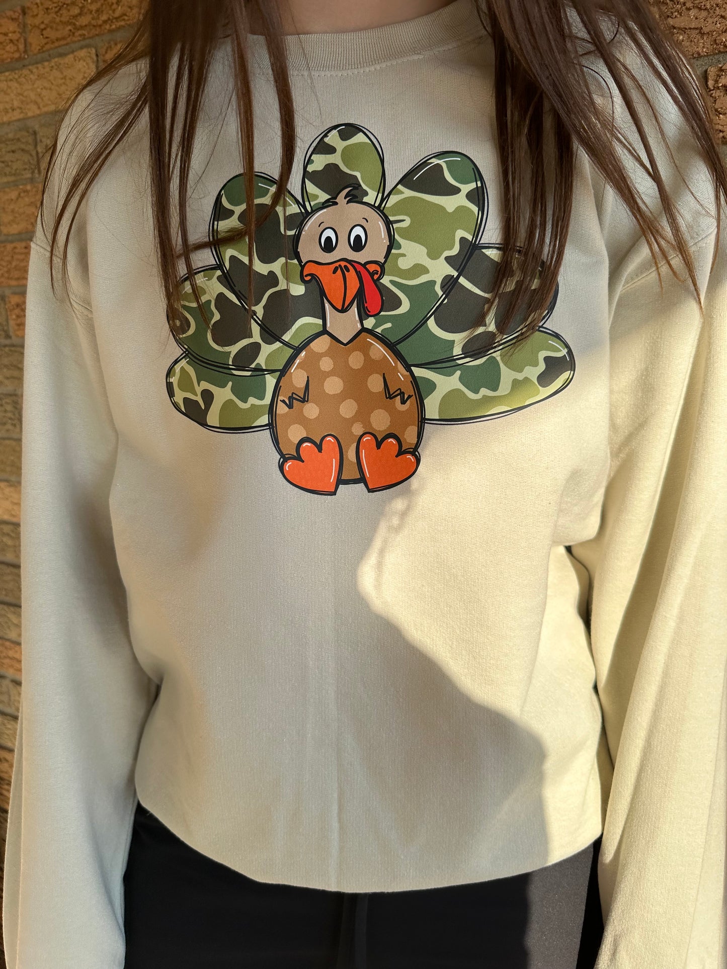 Camo Turkey Crewneck- Sand