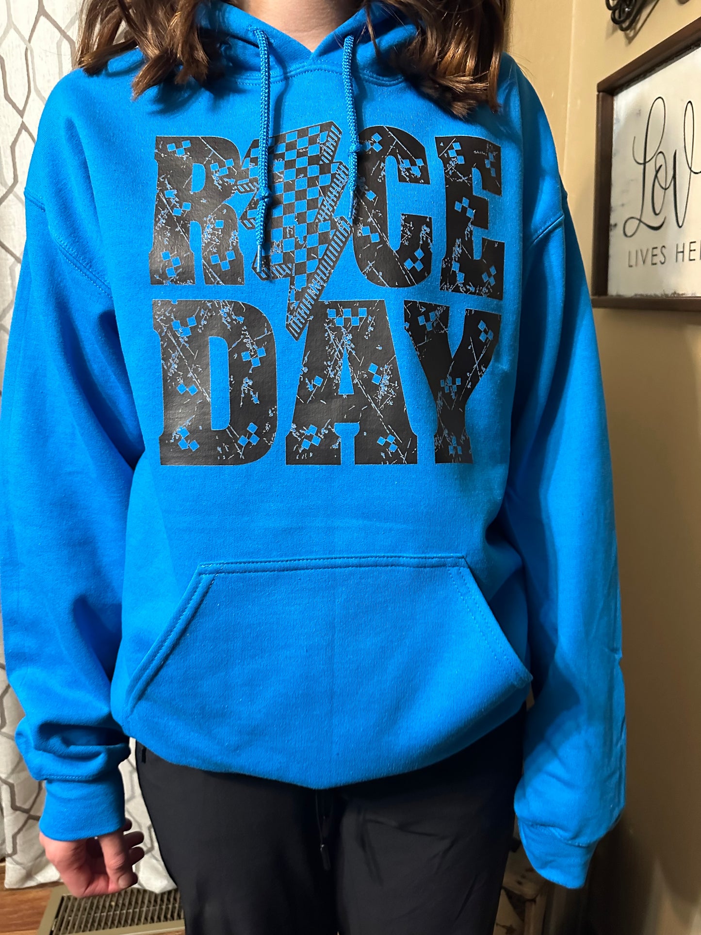 Blue Race Day Hoodie