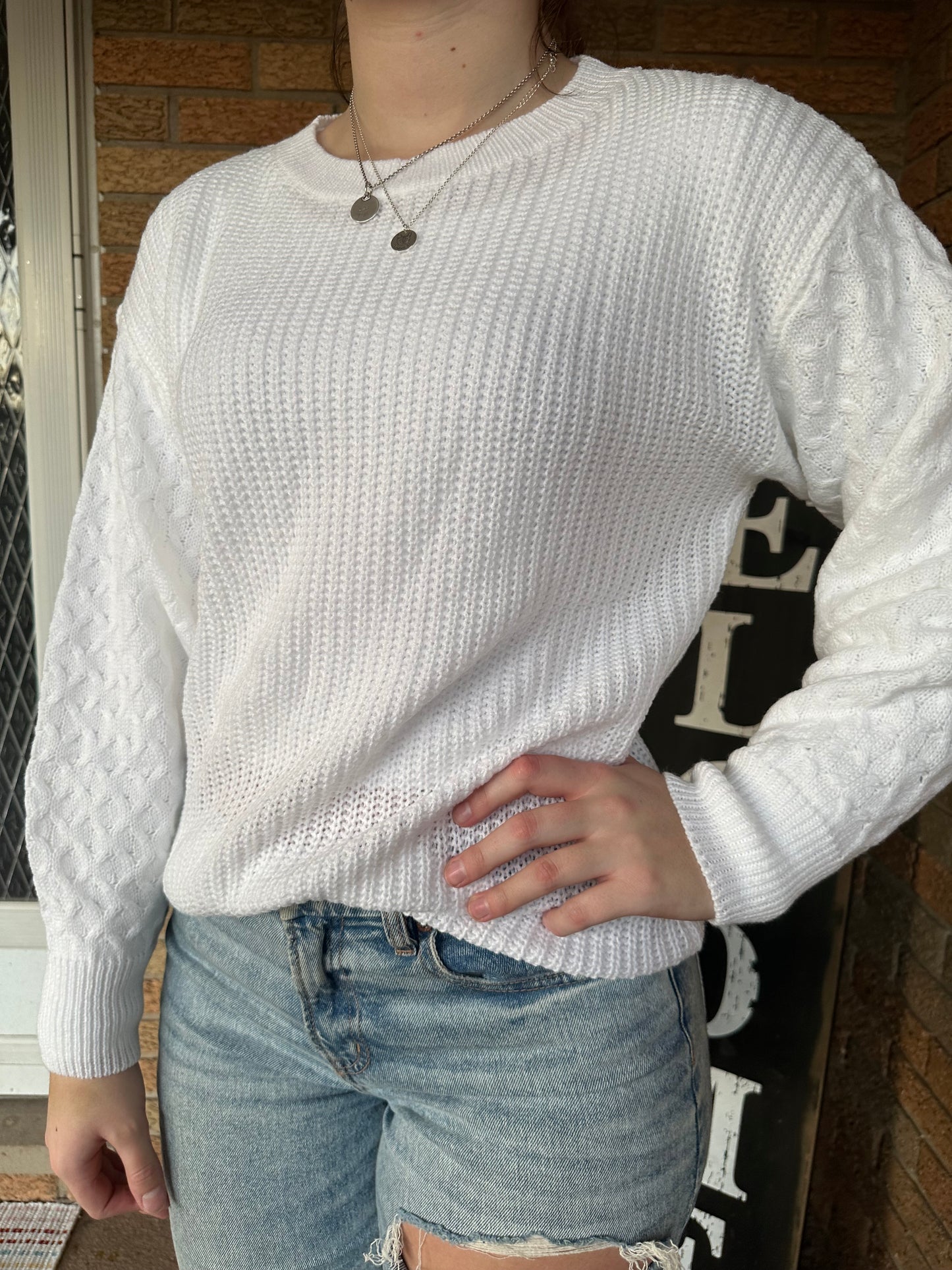 Lantern Sleeve Knit Sweater