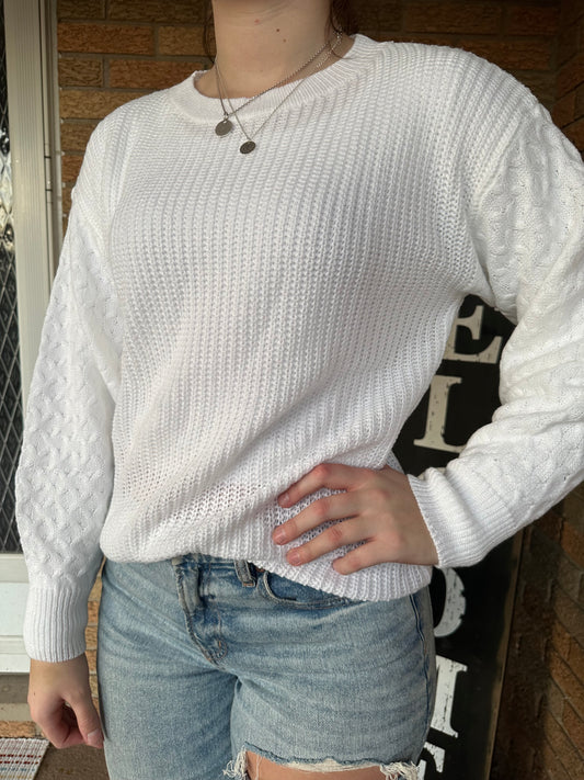Lantern Sleeve Knit Sweater