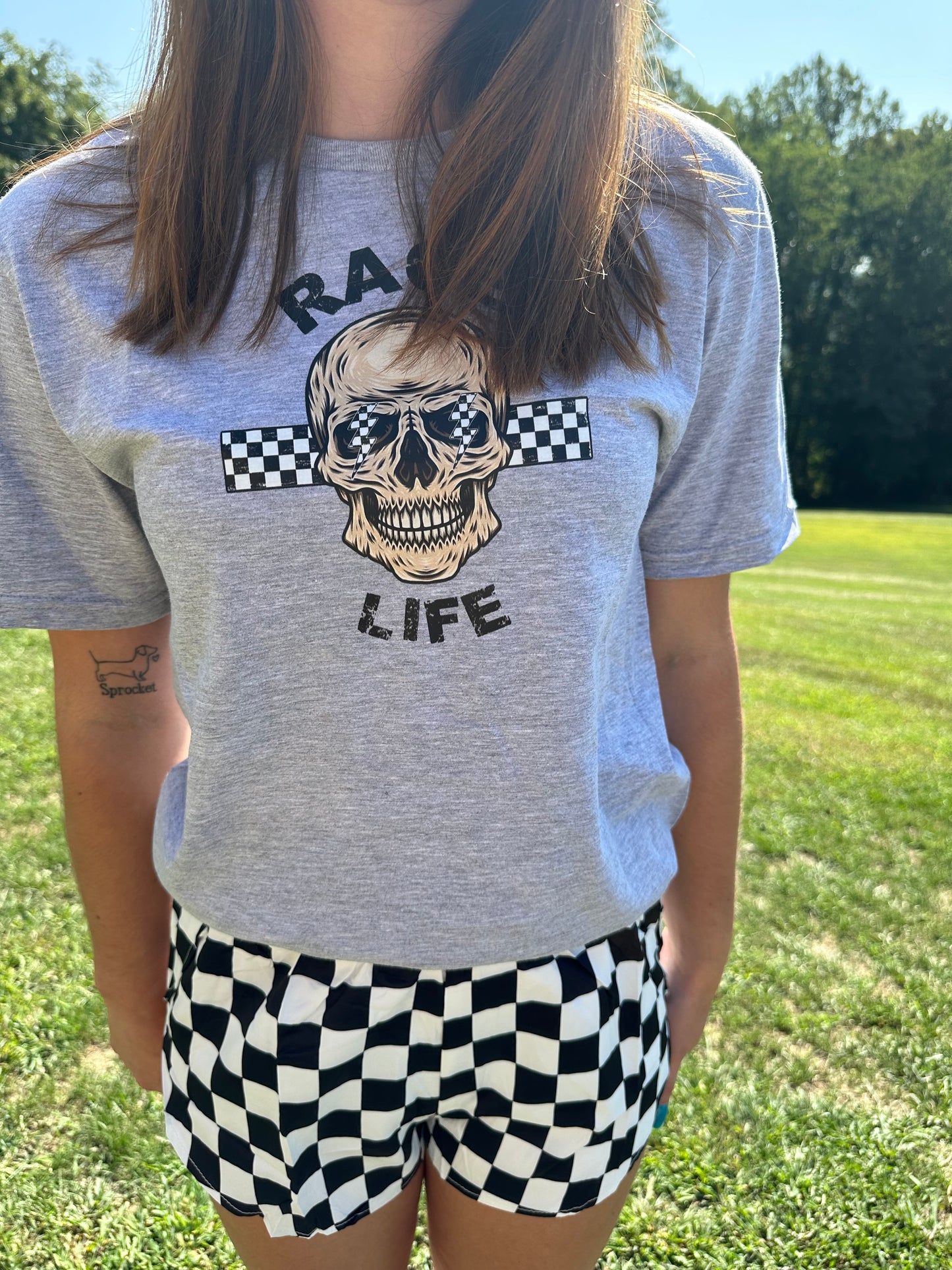 Black and White Checkered Shorts