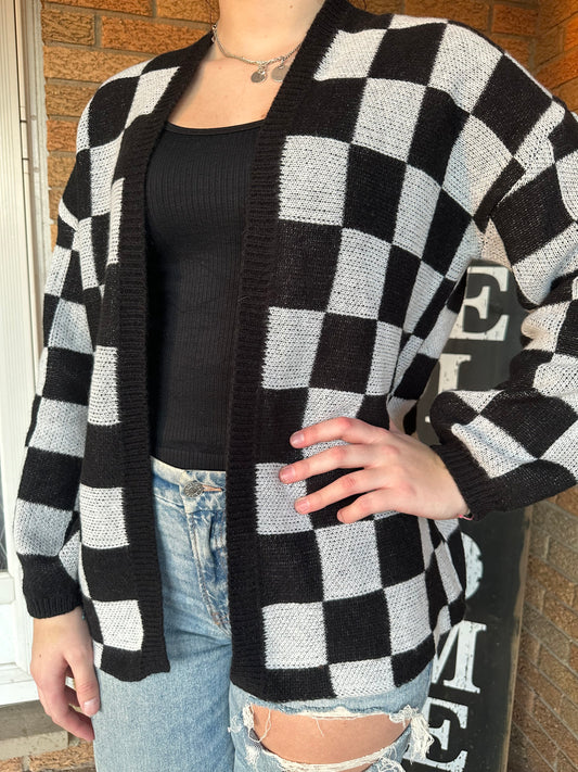 Checkered Cardigan