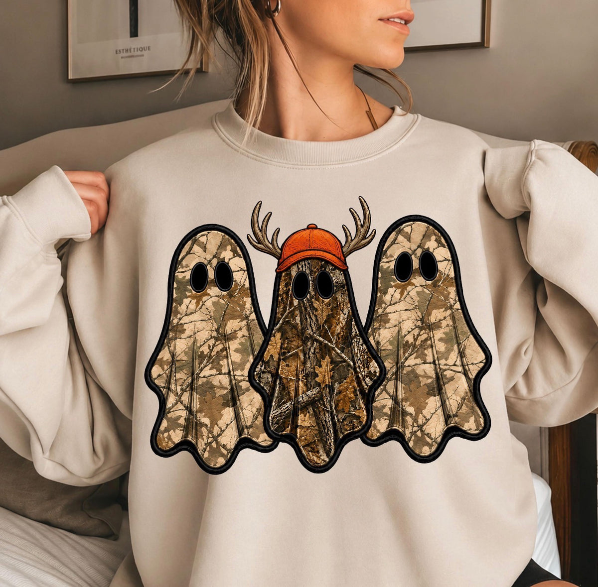 Camo Ghost Crewneck