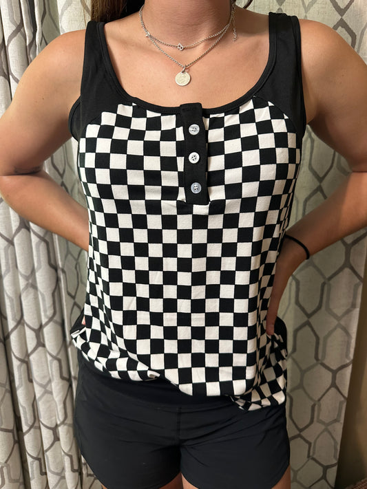 Checkered Me Out Tank Top