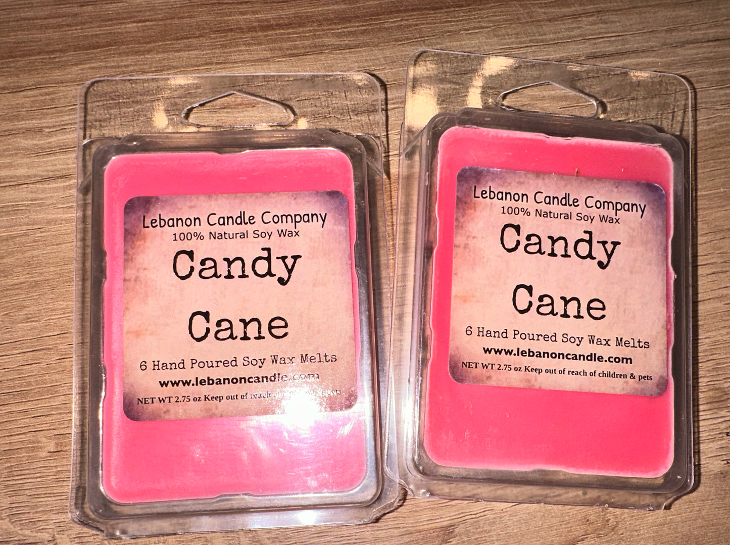 Candy Cane Hand Poured Natural Soy Wax Melts