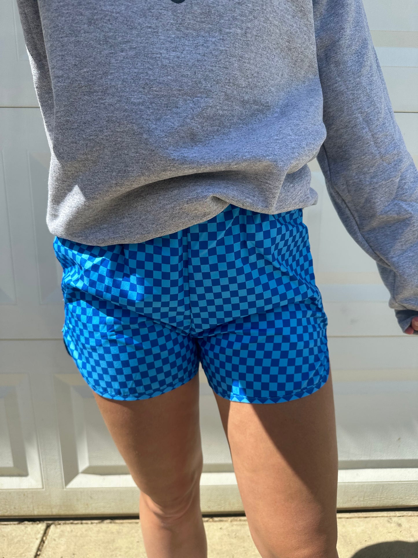 Blue Checkered Shorts