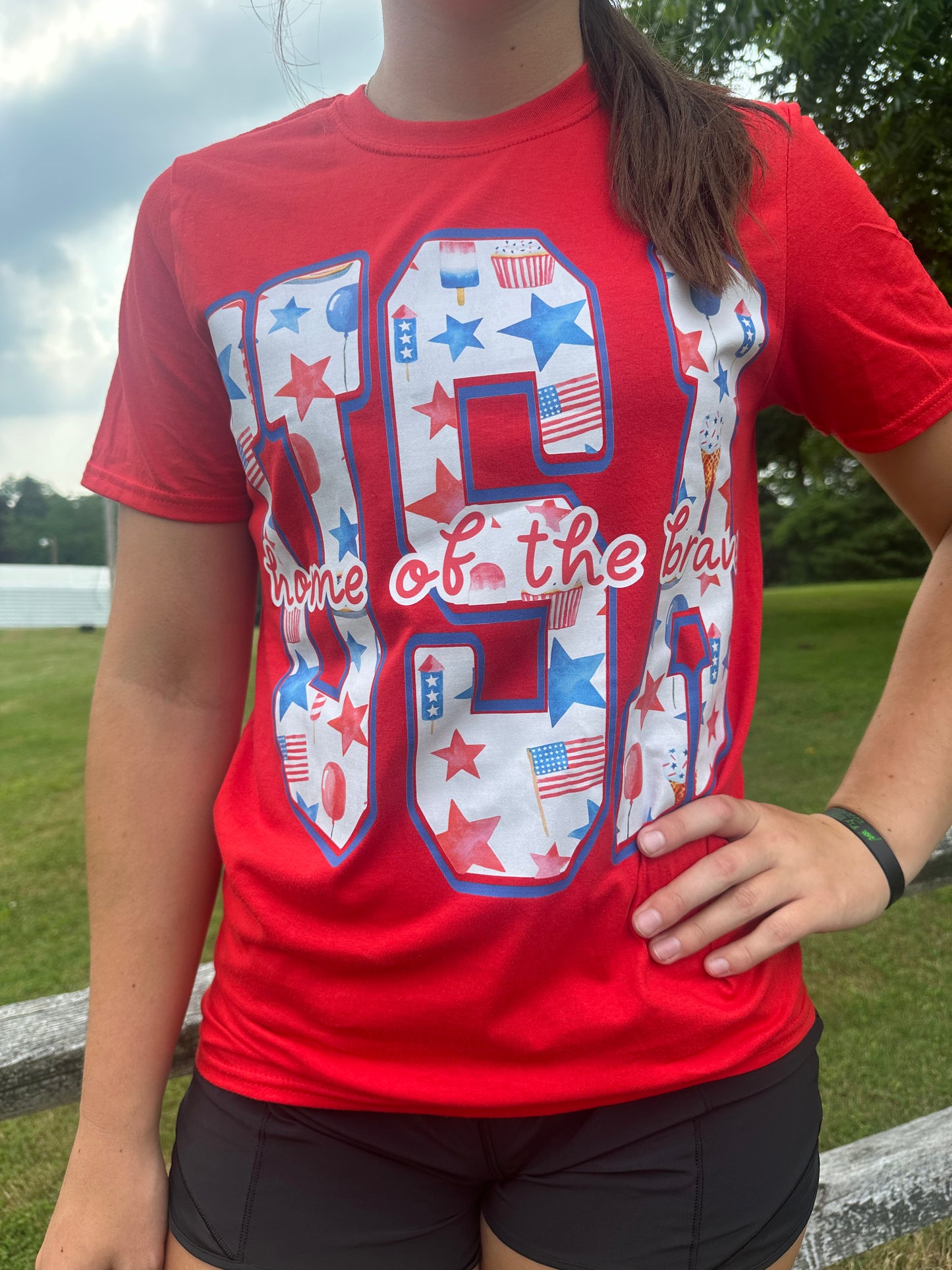 USA Home Of The Brave Graphic Tee