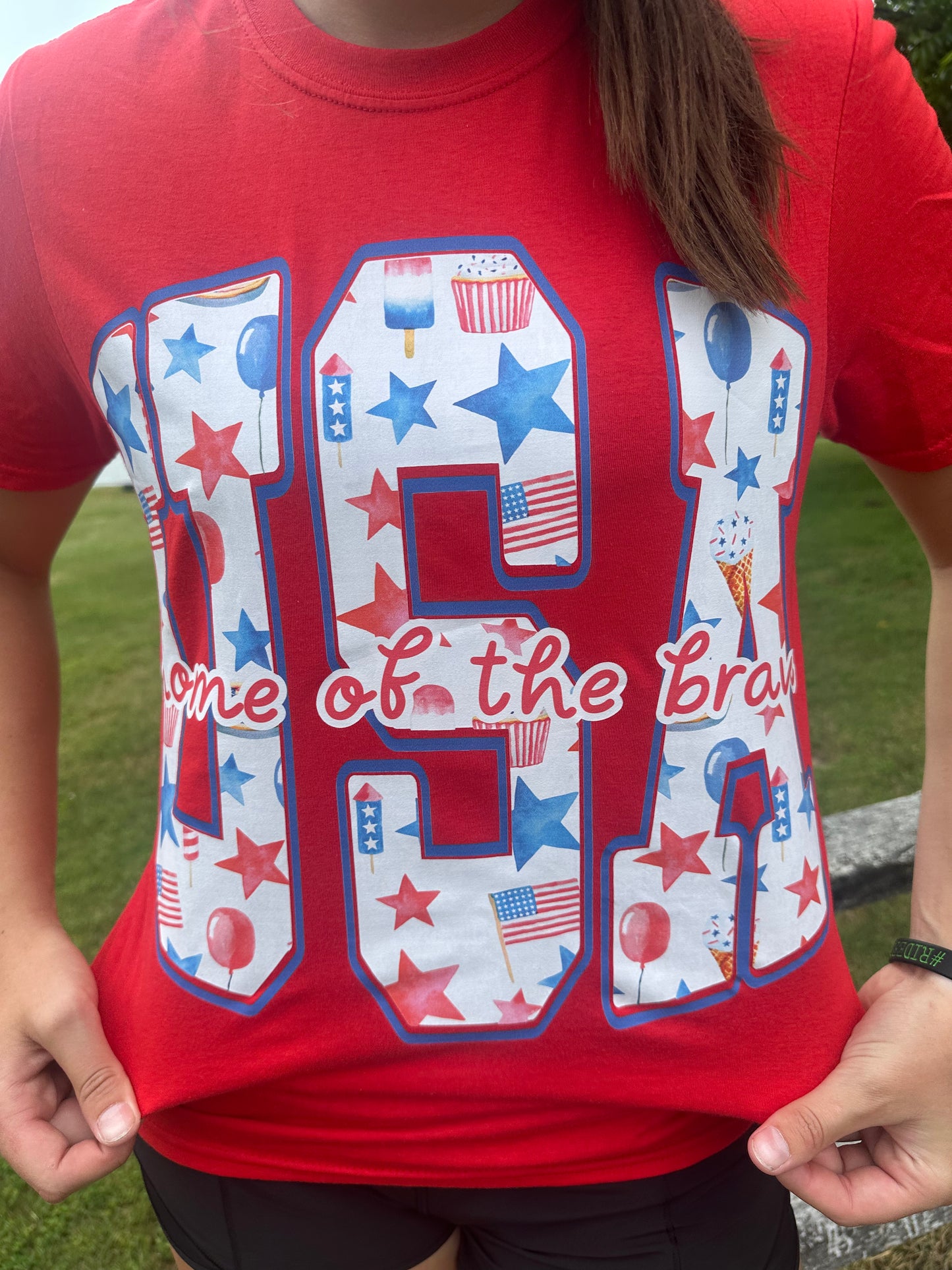 USA Home Of The Brave Graphic Tee