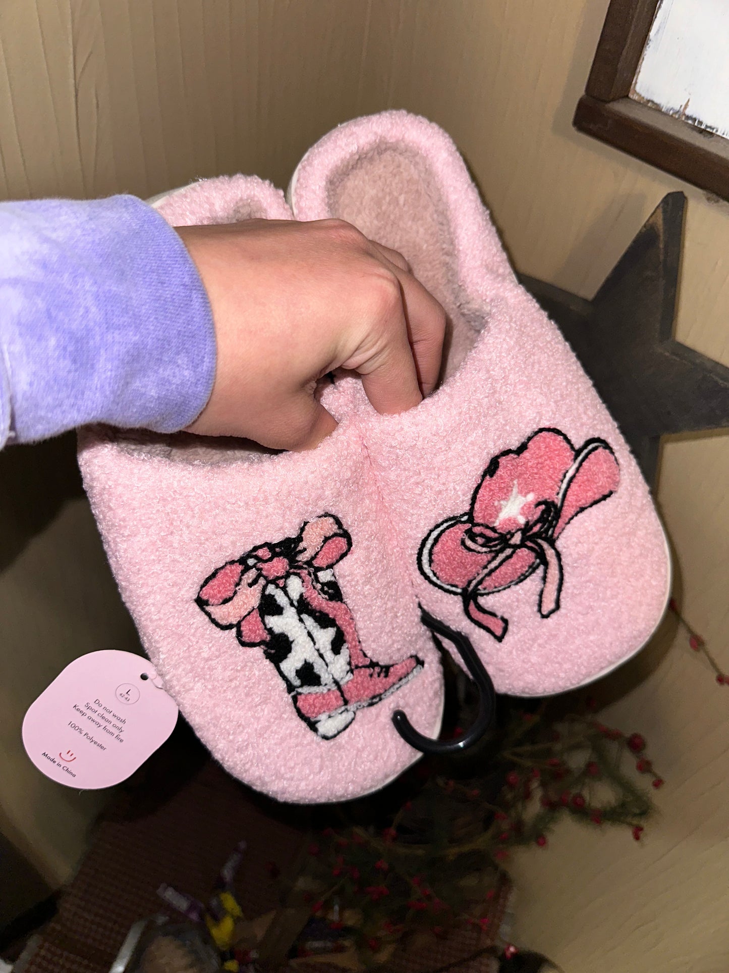 Boots and Bows Slippers