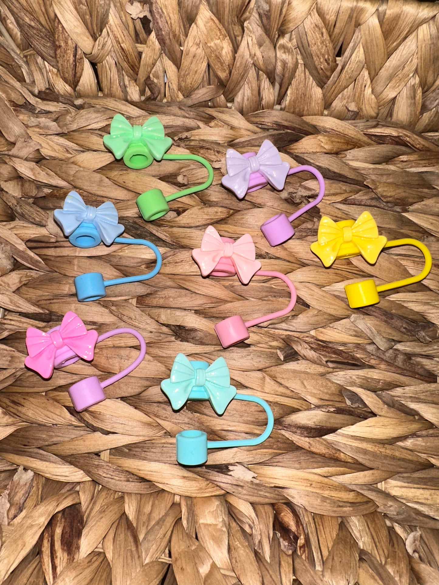 Bow Straw Toppers