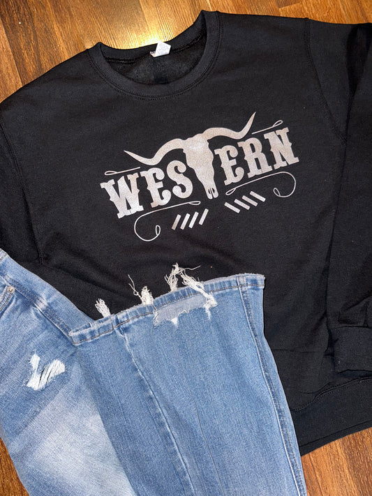 Western Glitter Crewneck