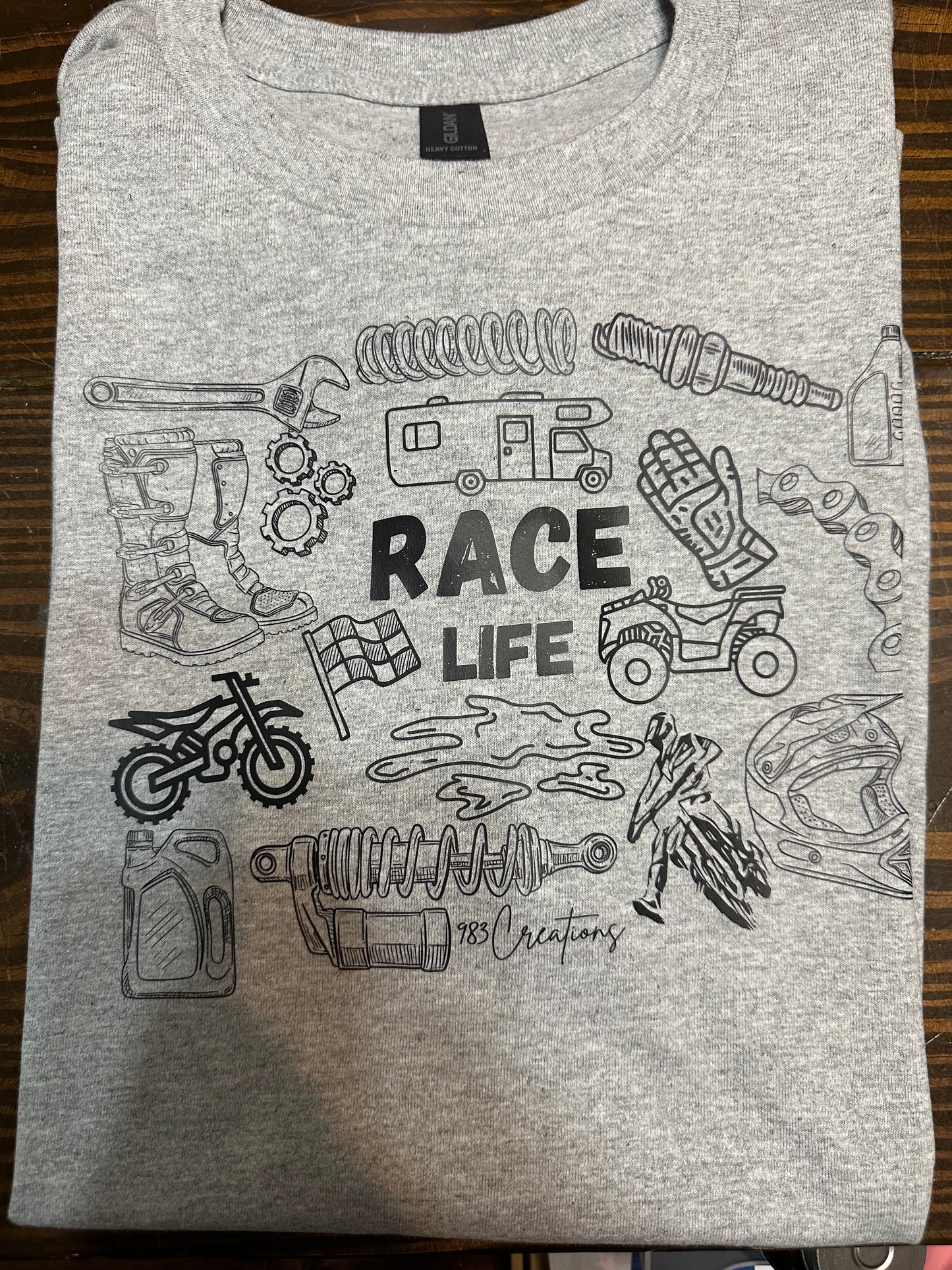 Race Life Doodle Graphic Tee